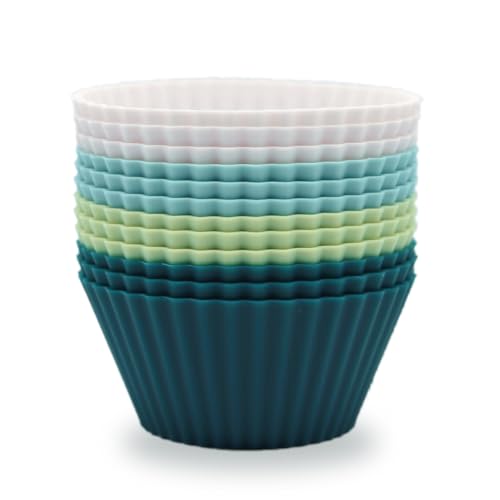 Silicone Baking Muffin Cups 12 Pack (12 Count)