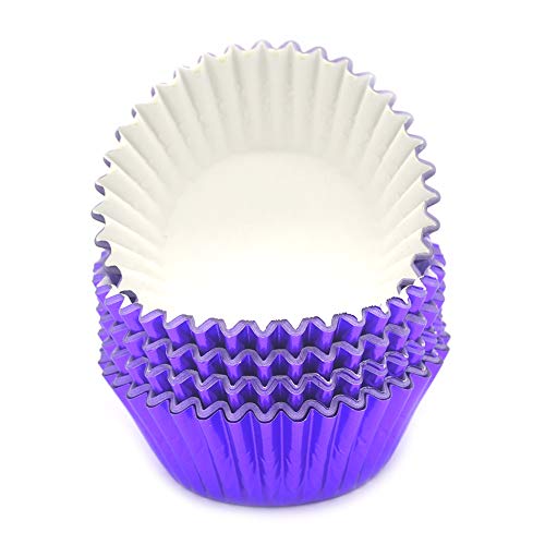 Standard Purple Foil Cupcake Liners Muffin Baking Cups for Party and More (100 Count)