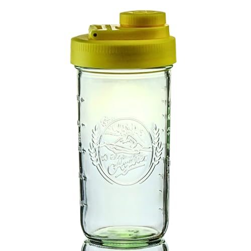 Mason Jar Drinking Cup Pint and Half Drinking Lid and Azure 24oz Jar