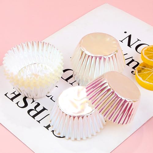 Iridescent Pink Cupcake Liners Wrappers Baking Cups Cupcake 100 Count