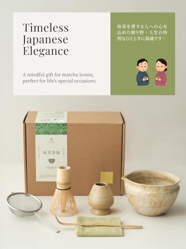 Matcha Set with Handmade Ceramic Bowl & Bamboo Whisk
