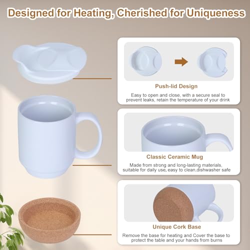 Coffee Mug Warmer & Mug Set for Desk