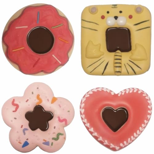 Linzer Cookie Cutters Set Stainless Steel 4Pcs（Round+Square+Heart+Flower） (4 Count)