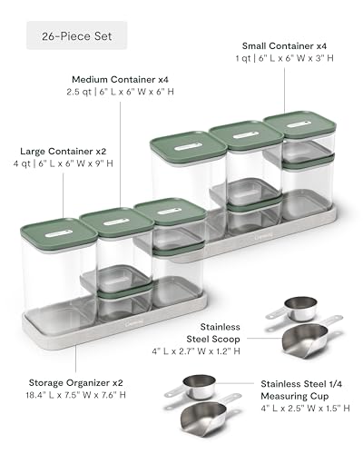 26 Piece Ultimate Airtight Glass Food Storage Containers with Lids