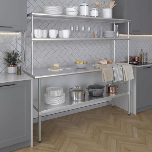 72" x 12" Stainless Steel Double Overshelf (2 Count)