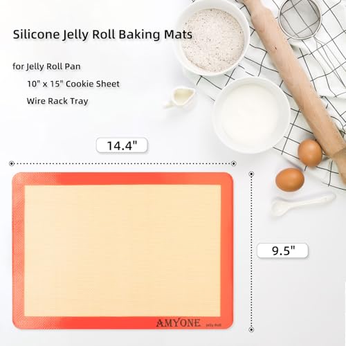 Silicone Baking Mats for 10x15" Jelly Roll Pan (2 Count)