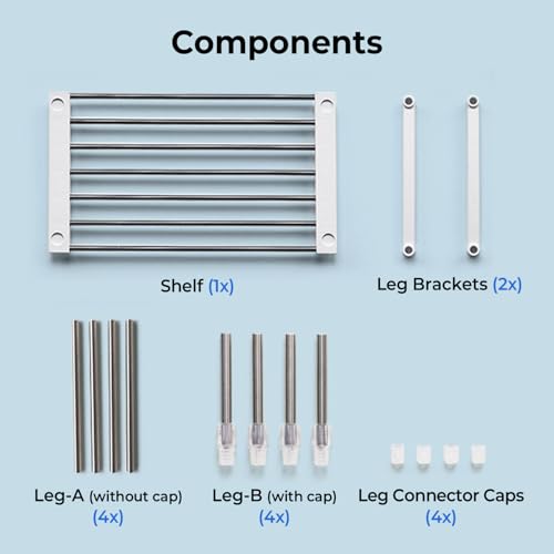 Set of 1 Expandable Cabinet Organizer 11.8~19.6 x 7.8 x 6~9 White