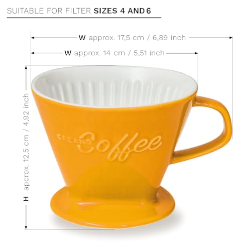 XXL Porcelain Coffee Dripper Saffron