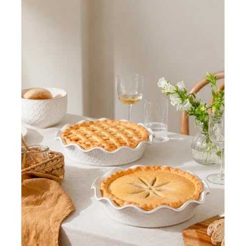 Ceramic Deep Pie Pan for Baking