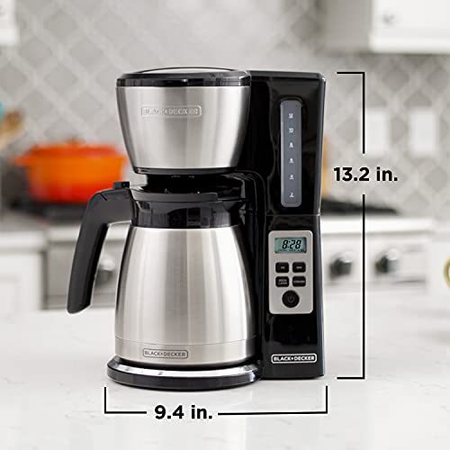12 Cup Thermal Programmable Coffee Maker with Brew Strength and VORTEX Technology (12 Count)