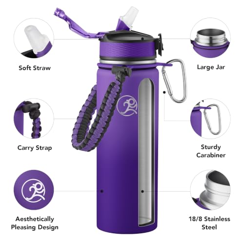 24oz Insulated Stainless Steel Travel Water Bottle