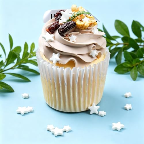 White Star Sprinkles for Cake Decorating (4.6 Ounce)