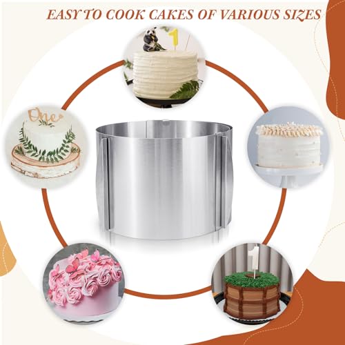 1 Pcs Extra High 15cm Cake Ring 6 to 12 Inch Adjustable Cake Mold
