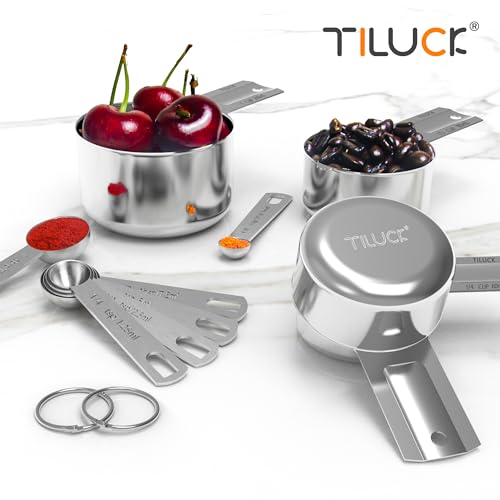 Stainless Steel Measuring Cups & Spoons Set
