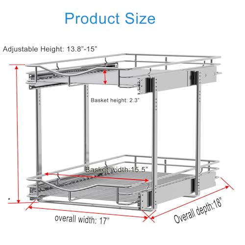 2 Tier Pull Out Cabinet Organizer