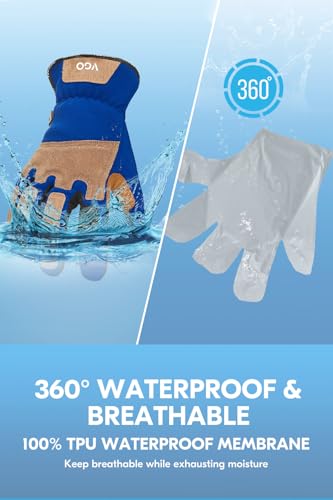 1 Pair Winter Lined Gardening Gloves Men