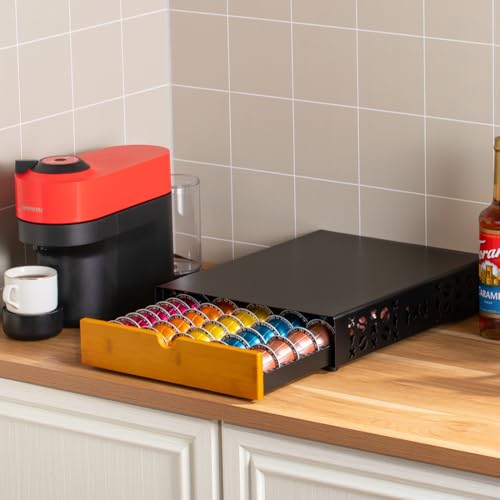 for Nespresso Pod Holder Coffee Pod Organizer for Vertuo Pod Storage Morden Design Large Capacity Fits All Size Vertuo Pods