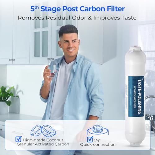 FT15 N NSF Certified 5th Stage Inline Post Carbon Water Filter