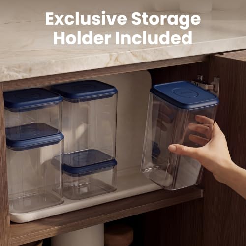 Glass Airtight Food Storage Containers with Pop Lids (5 Count)