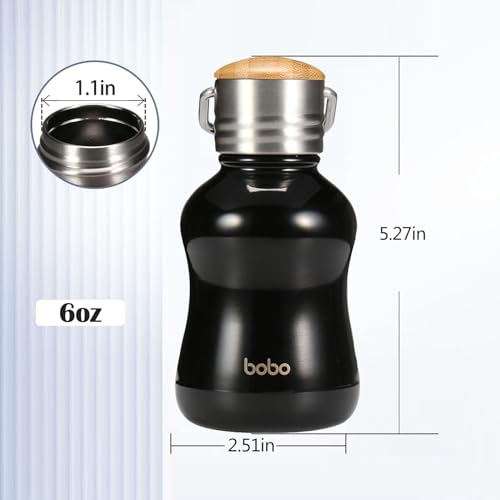 Mini Vacuum Insulated Water Bottle With Bamboo Lid
