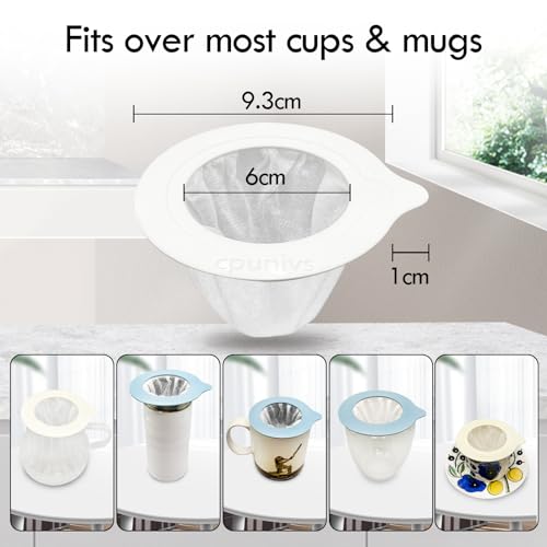 Portable Pour Over Coffee Dripper Reusable Coffee Filter Pour Over Coffee Maker for Camping Coffee (50 Count)