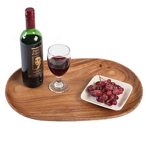 Woodard & Charles Acacia Wood Extra Large Oval Serving Tray