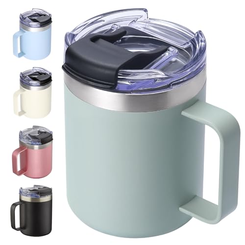 12oz Insulated Travel Coffee Mug with Handle