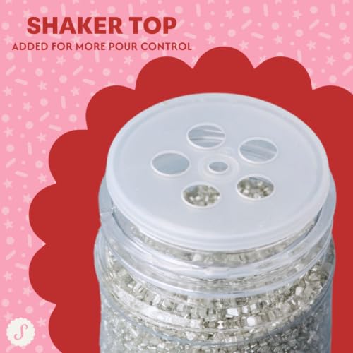 Silver Sanding Sugar Crystals for Baking & Decorating (5.11 Ounce)