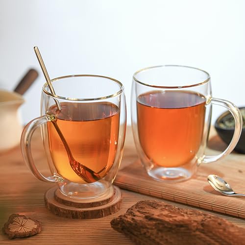 Double Wall Glass Coffee Mugs (4 Count)
