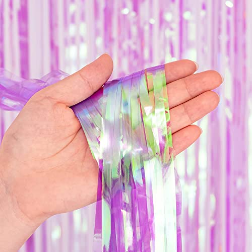 Iridescent Purple Foil Curtain (2 Count)