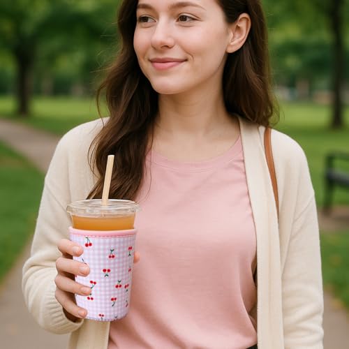 Reusable Insulated Neoprene Iced Coffee Cup Sleeve