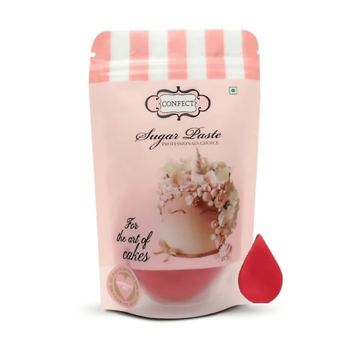Red Fondant Vibrant Edible Cake Fondant for Christmas & Special Occasions (8.8 Ounce)