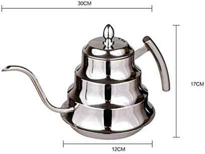 Stainless Steel Tea Coffee Kettle with Thermometer, Thin Spout for Pour Over Pot