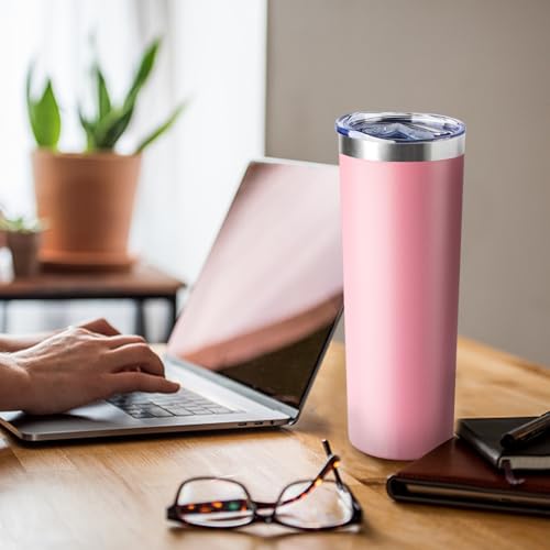 20 oz Skinny Tumbler with Lid and Straw (8 Count)