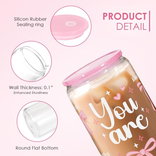 Christian 16oz Can Glass Tumbler with Acrylic Lid & Straw