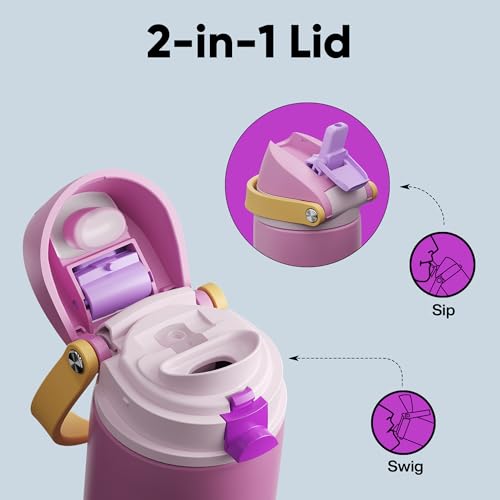 Insulated Water Bottle with Straw
