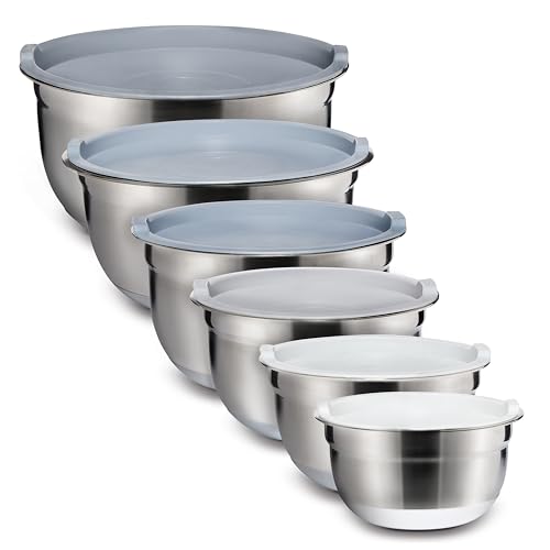 Stainless Steel Mixing Bowls Set with Lids