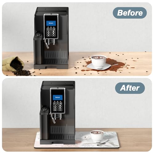 Coffee Mat 12" x 19" Cute Coffee Bar Mats for Espresso Machine Station Accessories and Organizer