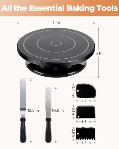 Cake Decorating Kit with Turntable Baking Supplies for Beginner Pros
