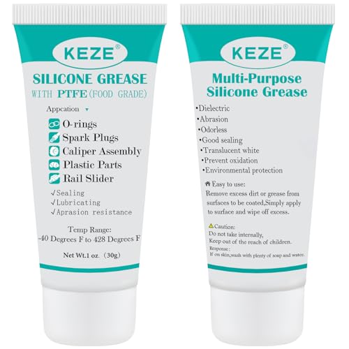 Silicone Grease Automotive PTFE Lubricant Sliding Glass Door Grease Tube 92003 Lube for Plumbing Faucet O Rings Plastic Parts Water Filter Window Track Rail 1 oz 2