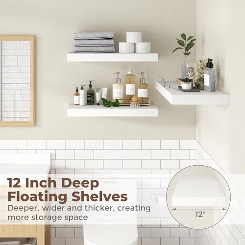 72 Inch Floating Shelves (2 Count)