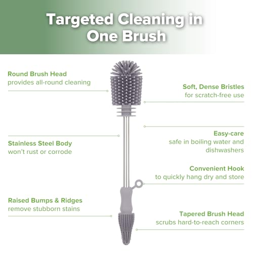 Silicone Bottle Brush for Baby Bottles & Crevices