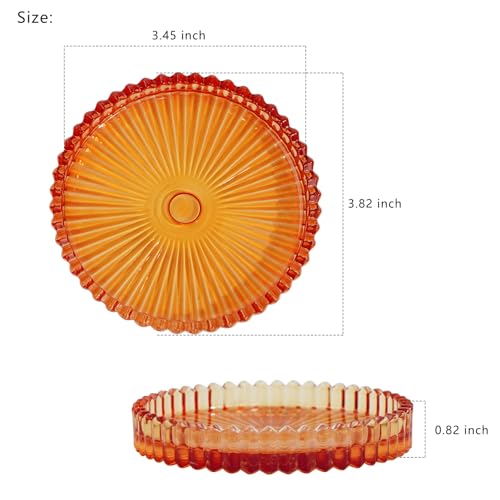Crystal Glass Coaster 6 Pack Round Cup Drinks Coasters (12 Count)