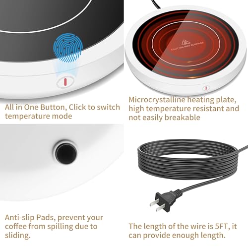 Coffee Mug Warmer for Desk 4H Auto Shut Off
