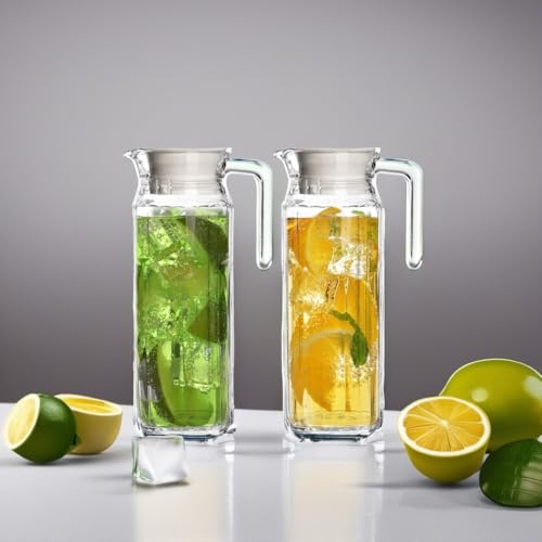 Glass Pitcher with Lid (2 Count)