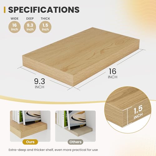16 Inch Floating Shelves (2 Count)