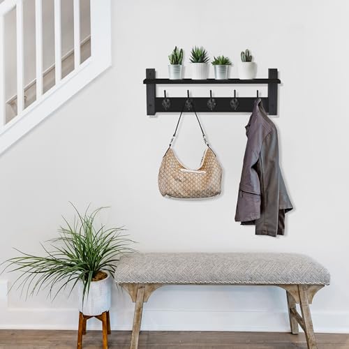 Coat Rack Wall Mount with Shelf