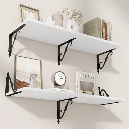 12 Inch Deep Floating Shelves for Wall (2 Count)