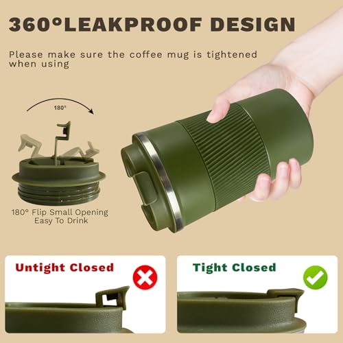 Vacuum Insulated Stainless Steel Travel Coffee Mug