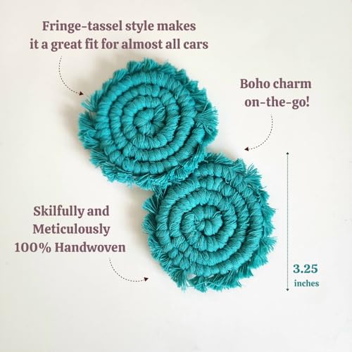 Cotton Car Coasters for Cup Holders (2 Count)